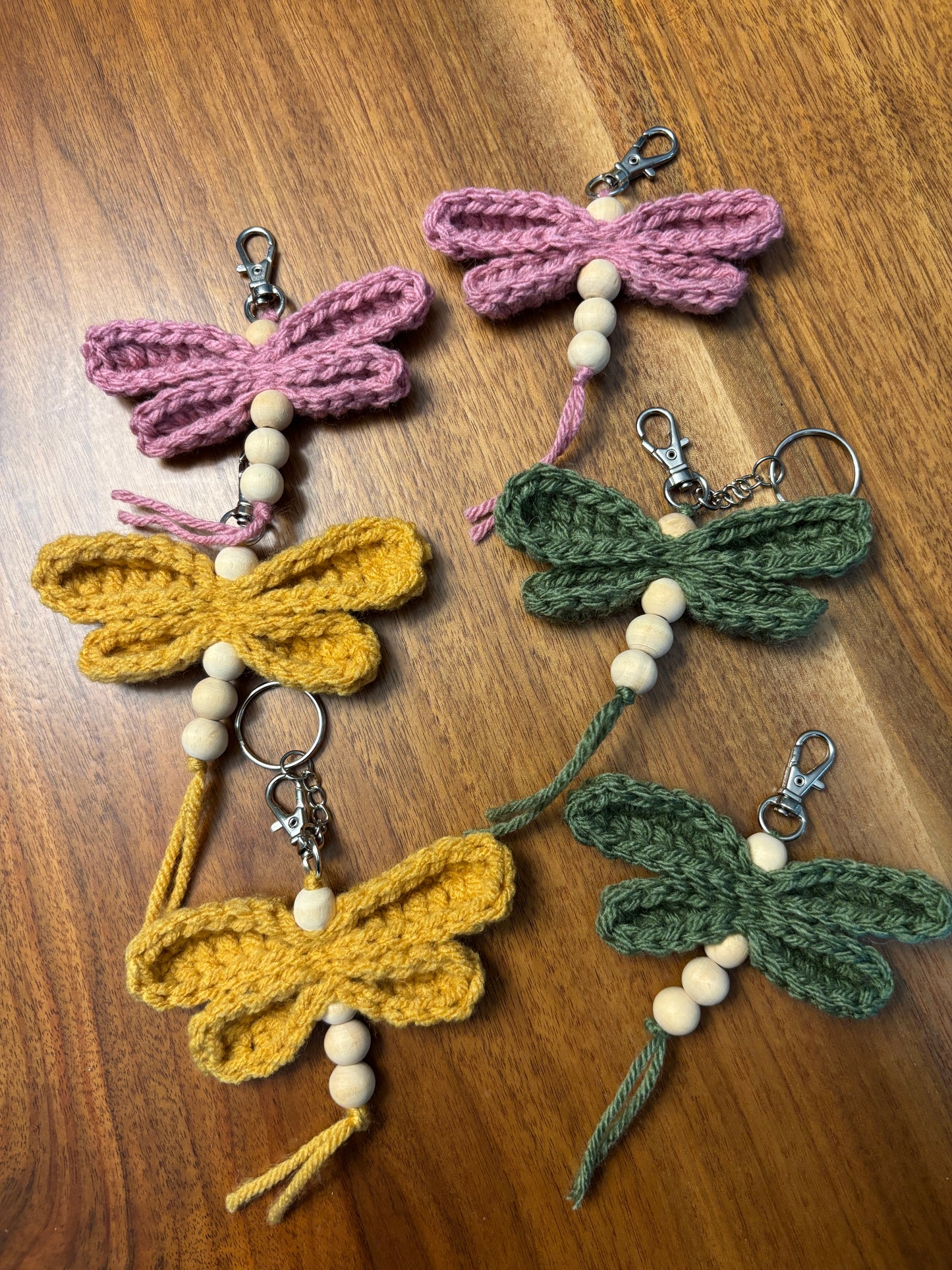 Dragonfly keychain and clips