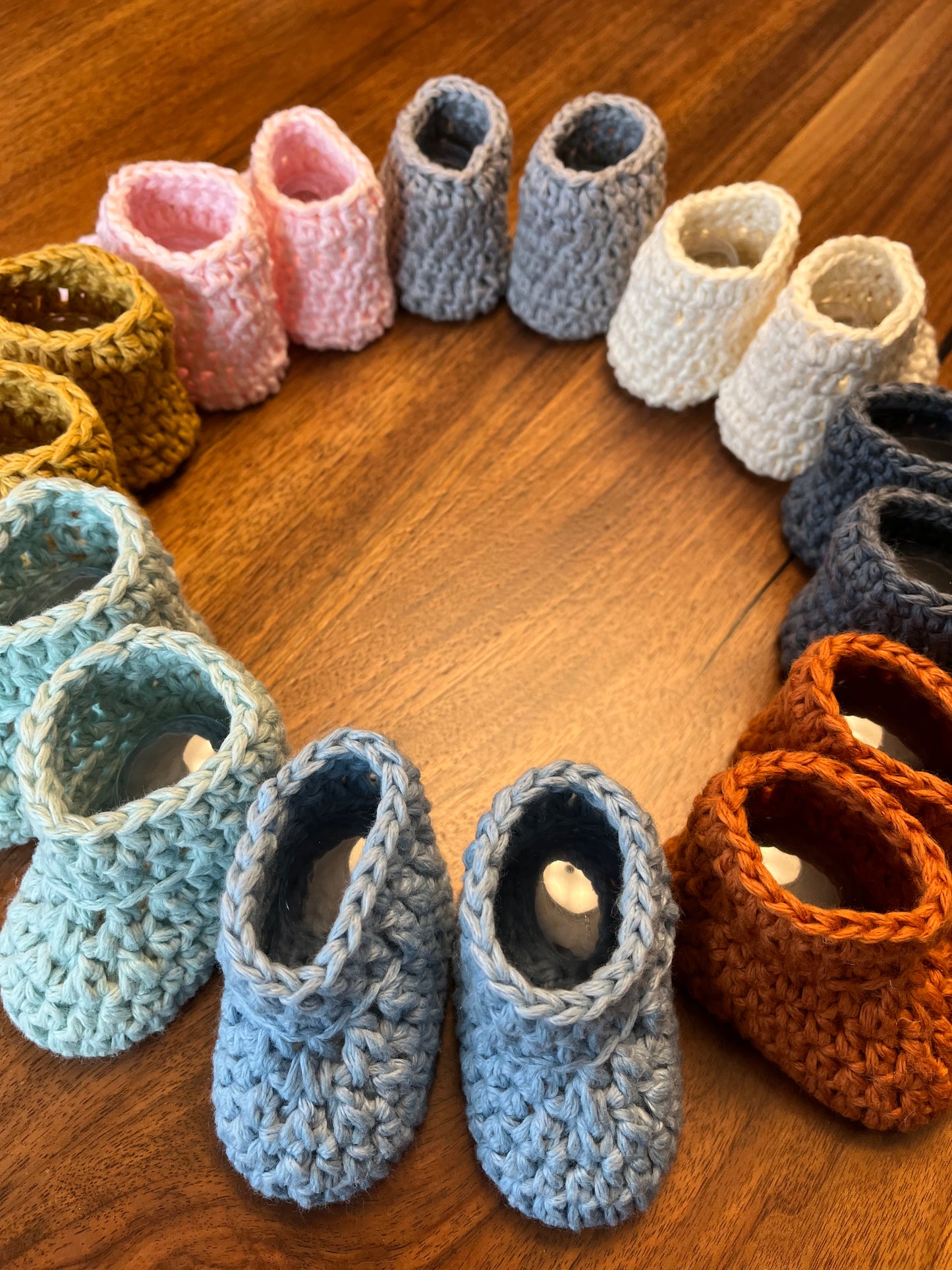 Cotton baby booties