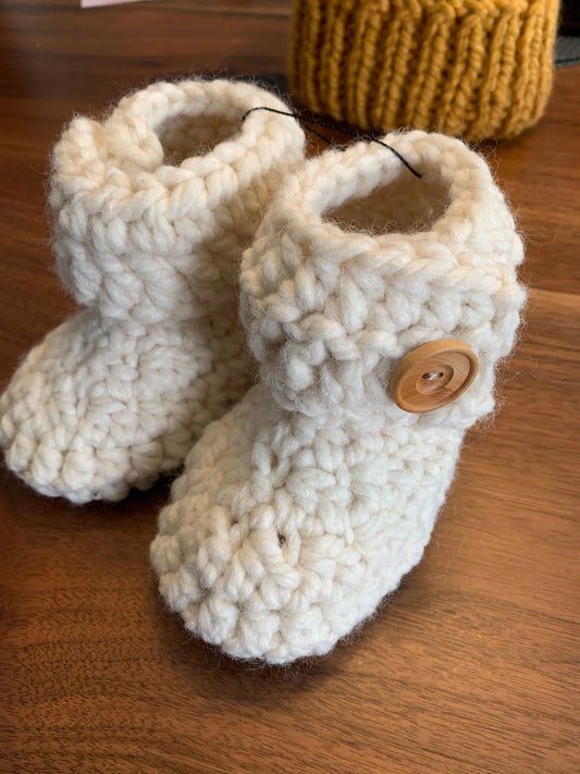 Button-up baby moccasins