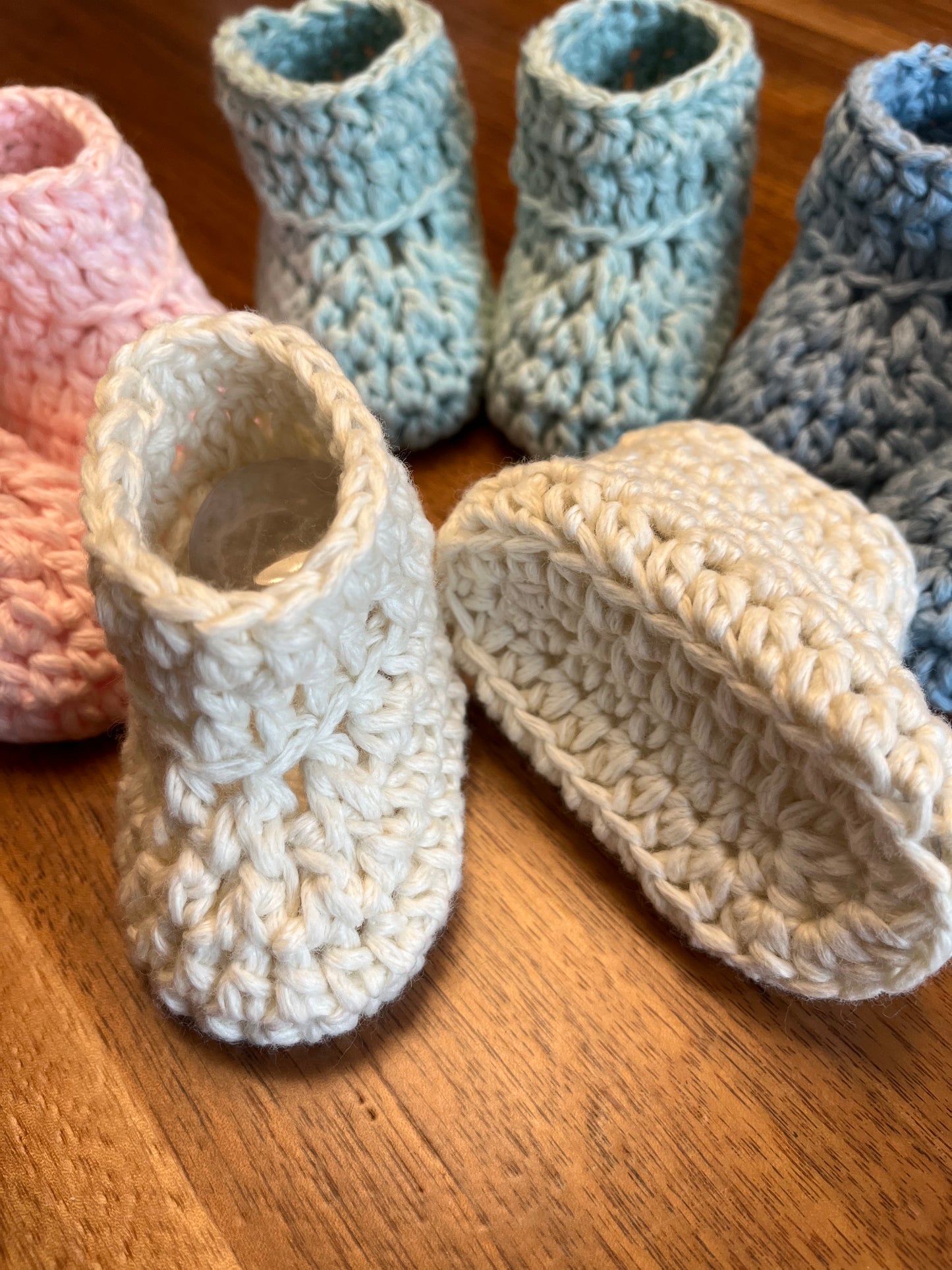 Cotton baby booties