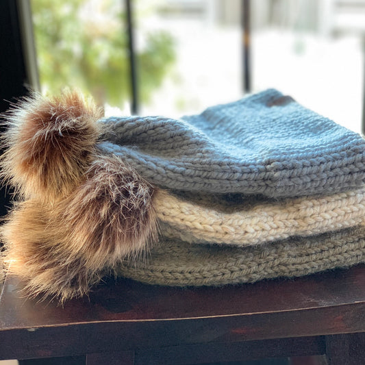 Olive knit hat