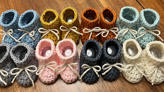 Cotton baby booties