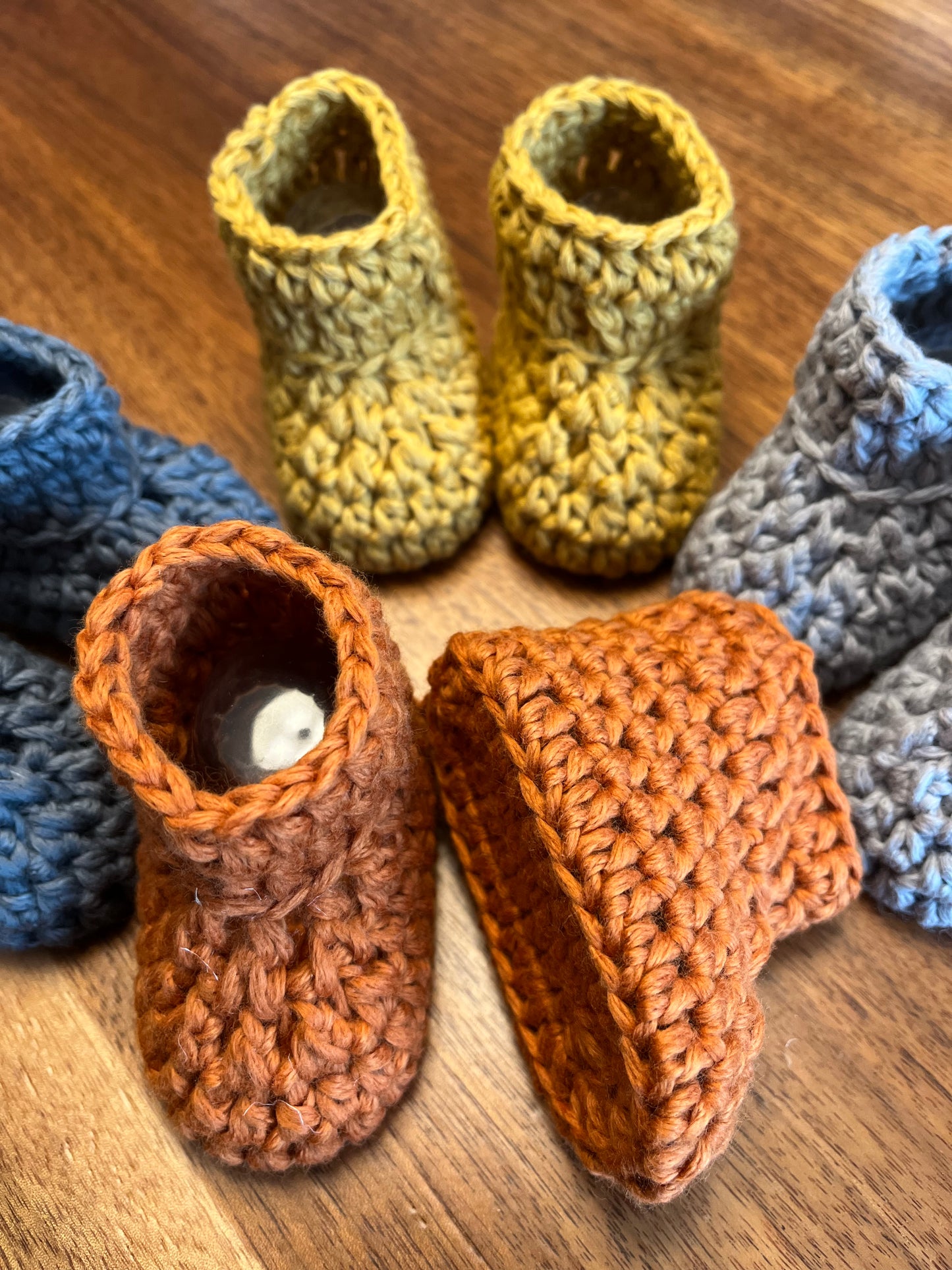 Cotton baby booties